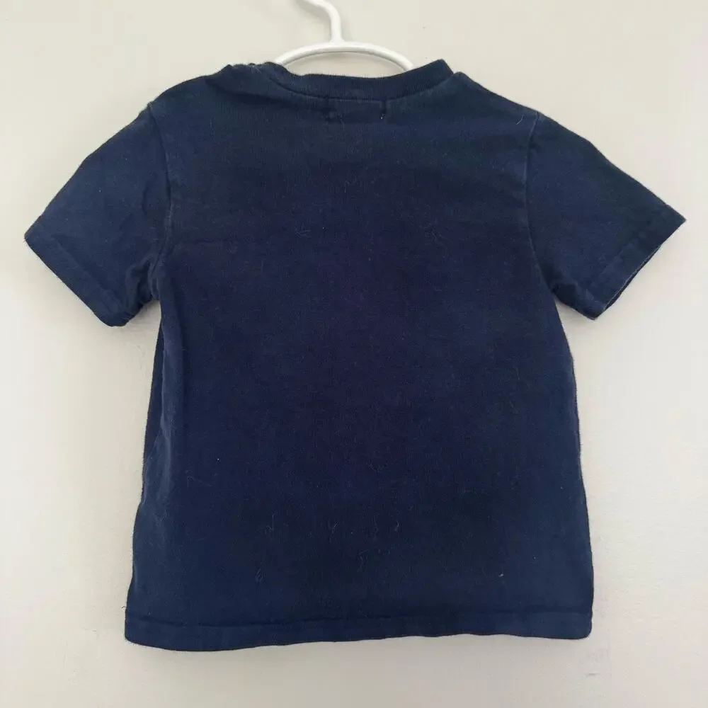 Ralph Lauren Tee with Embroidered Logo in Navy